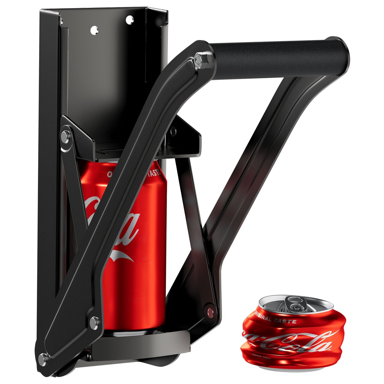 Can Crushers for Recycling - Heavy Duty Aluminum Can Crusher Wall Mounted - Soda and Beer Can Smasher with Bottle Opener - For 12 and 16 oz. Cans